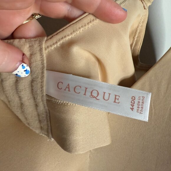 Cacique Women's 44DD Tan Comfort Bliss Wireless Support Adjustable Straps Bra‎ - Picture 4 of 5